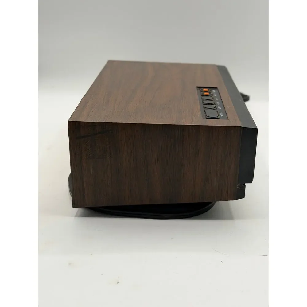 Vintage Kings Point Faux Woodgrain AM/FM Digital Red LED Alarm Clock Radio